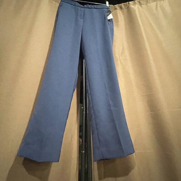 NWT Women's Sz. 2 Navy High Rise Pull-On Slimming Waist Flare Leg Pant w/Pockets - Picture 10 of 16